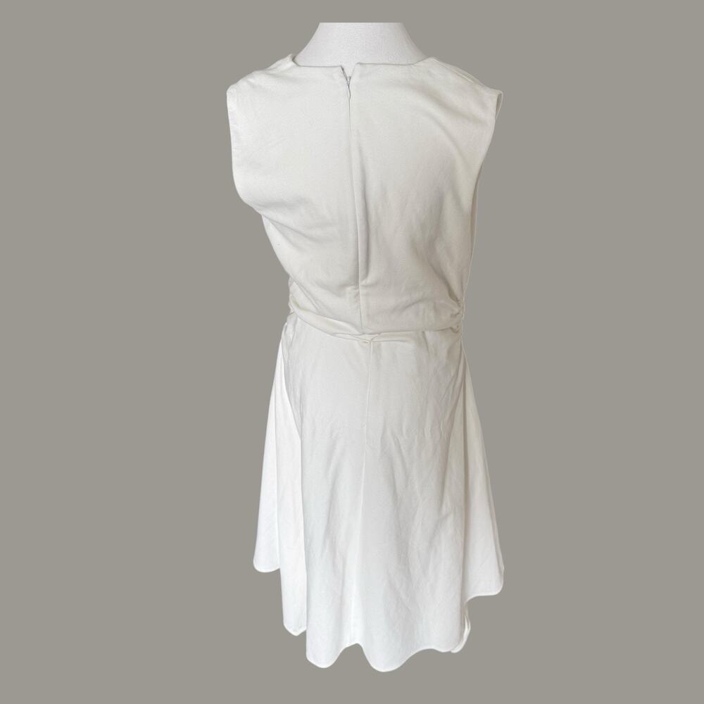 COS Gathered Asymmetric White Midi Dress M - Picture 7 of 13
